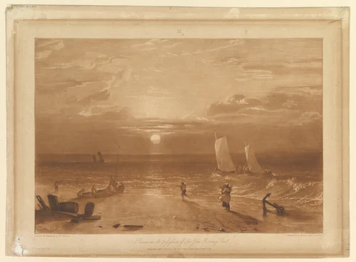 The Mildmay Sea-Piece (Liber Studiorum, part XIII, plate 40) by Joseph Turner, print, 1812