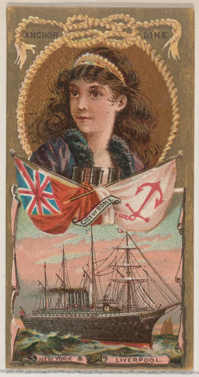 Anchor Line, from the Ocean and River Steamers series (N83) for Duke brand cigarettes by W. Duke, Sons & Co., print, 1887