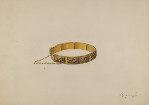 Bracelet by Walter G. Capuozzo, index of american design, 1939