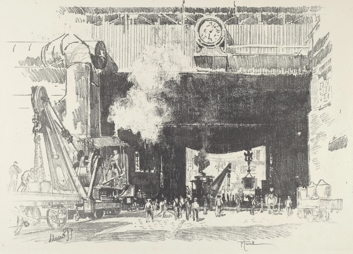 The Big Gate of the Big Shop by Joseph Pennell, print, 1916