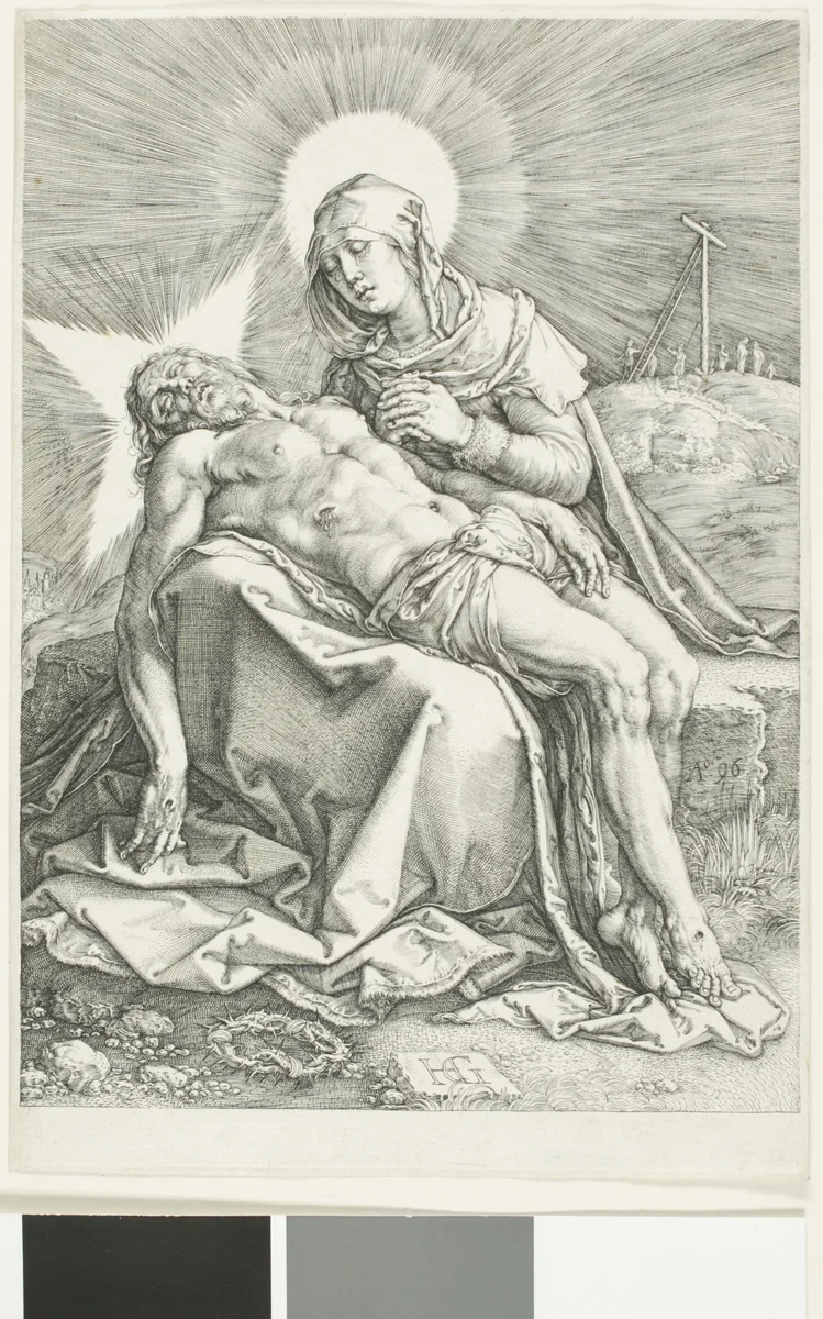 Pietá by Hendrick Goltzius, print, 1596