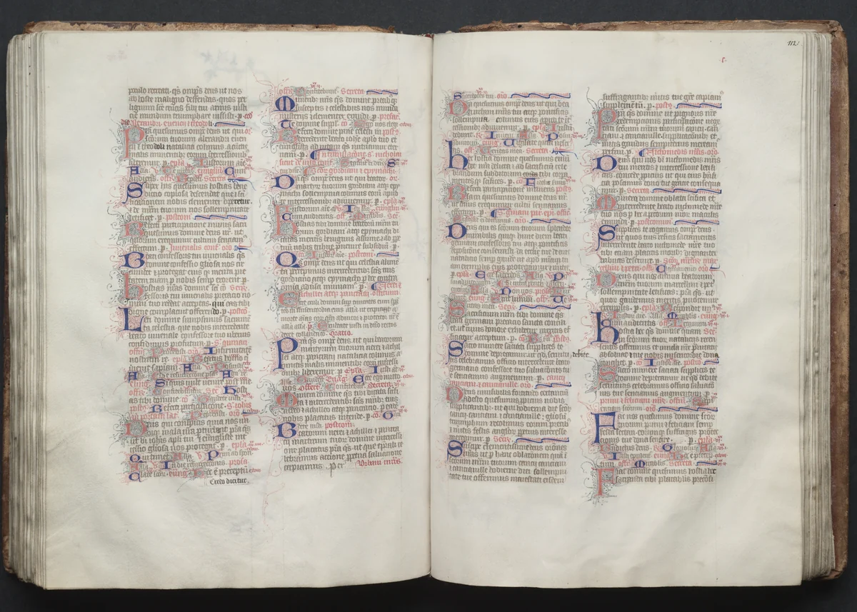 The Gotha Missal: Fol. 111v, Text by Master of the Boqueteaux, book, 1370-1380