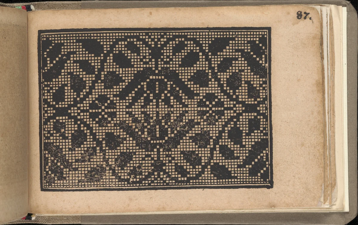 Schön newes Modelbuch (Page 87r) by Sigismundus Latomus, book, 1608