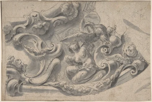 Design for a Decorative Cornice by anonymous, drawing, 1700-1800