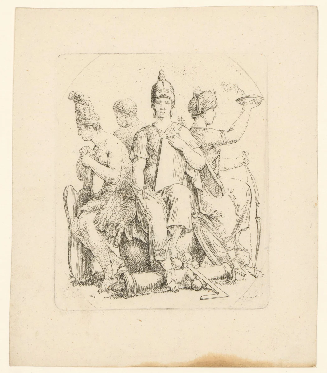 Allegorie van de vier werelddelen by Bernhard Rode, print, 1788