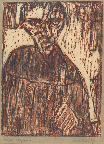 Old Man by Christian Rohlfs, print, 1918