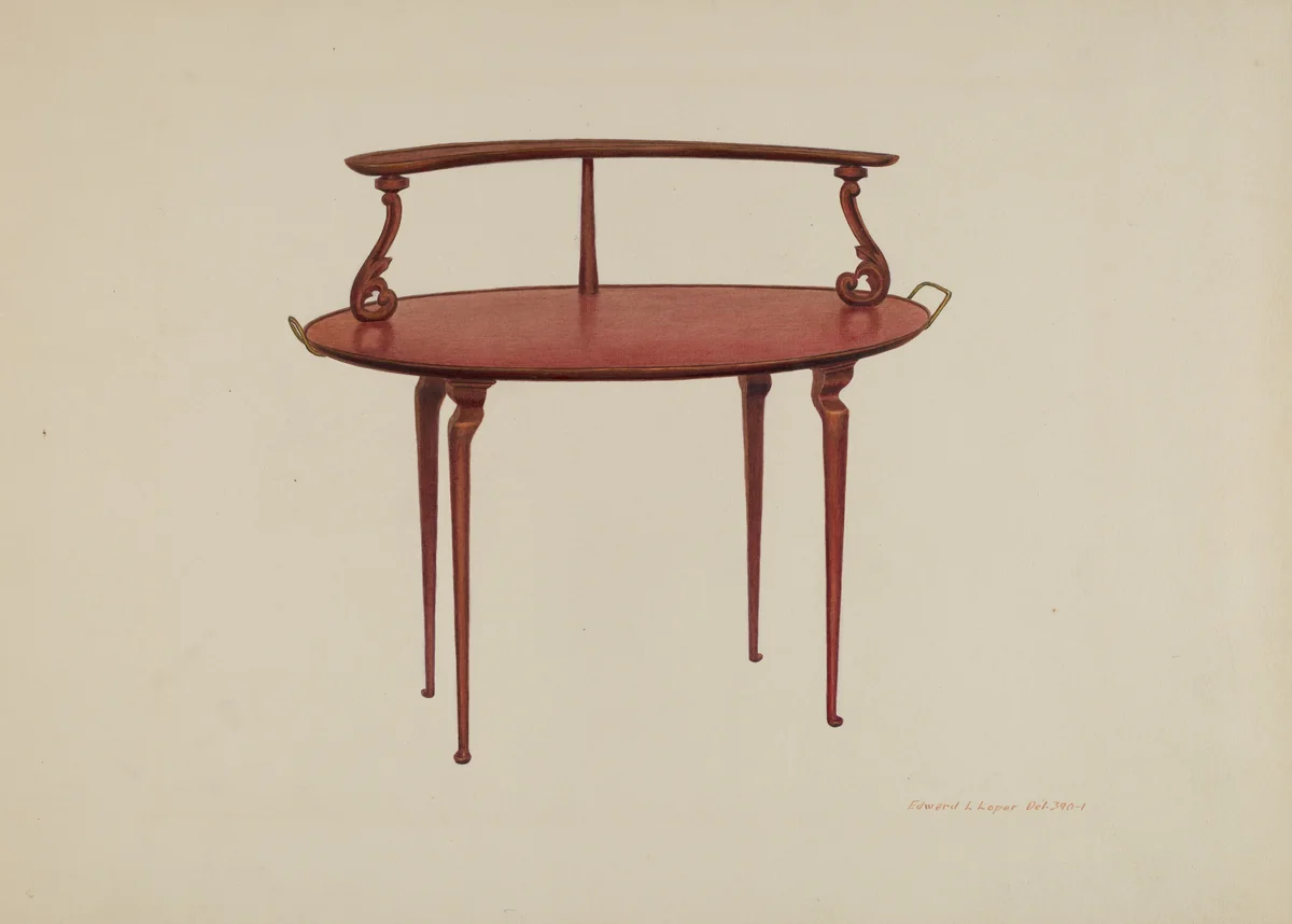 Serving Table by Edward L. Loper, index of american design, 1938
