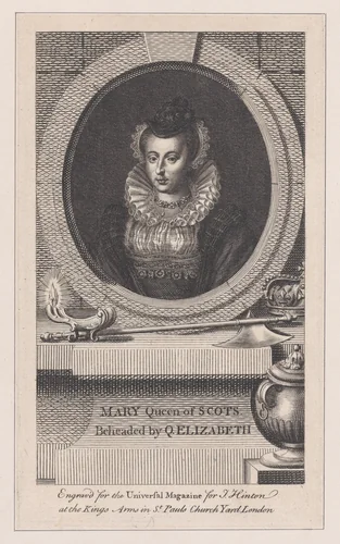 Mary, Queen of Scots (from "Universal Magazine") by John Hinton, print, 1747-1781