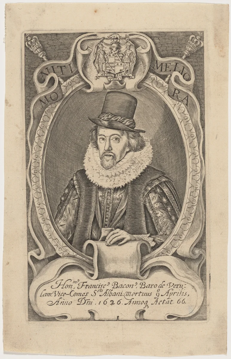 Sir Francis Bacon by Simon van de Passe, print, 1595-1647