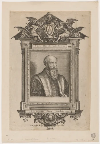 Portrait of a Man with a Long Beard by Unknown 19th Century, print, 1800-1899