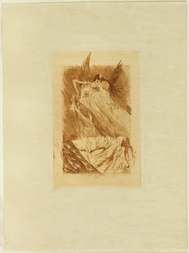 Frontispiece to Les baisers morts by Félicien Rops, print, 1893