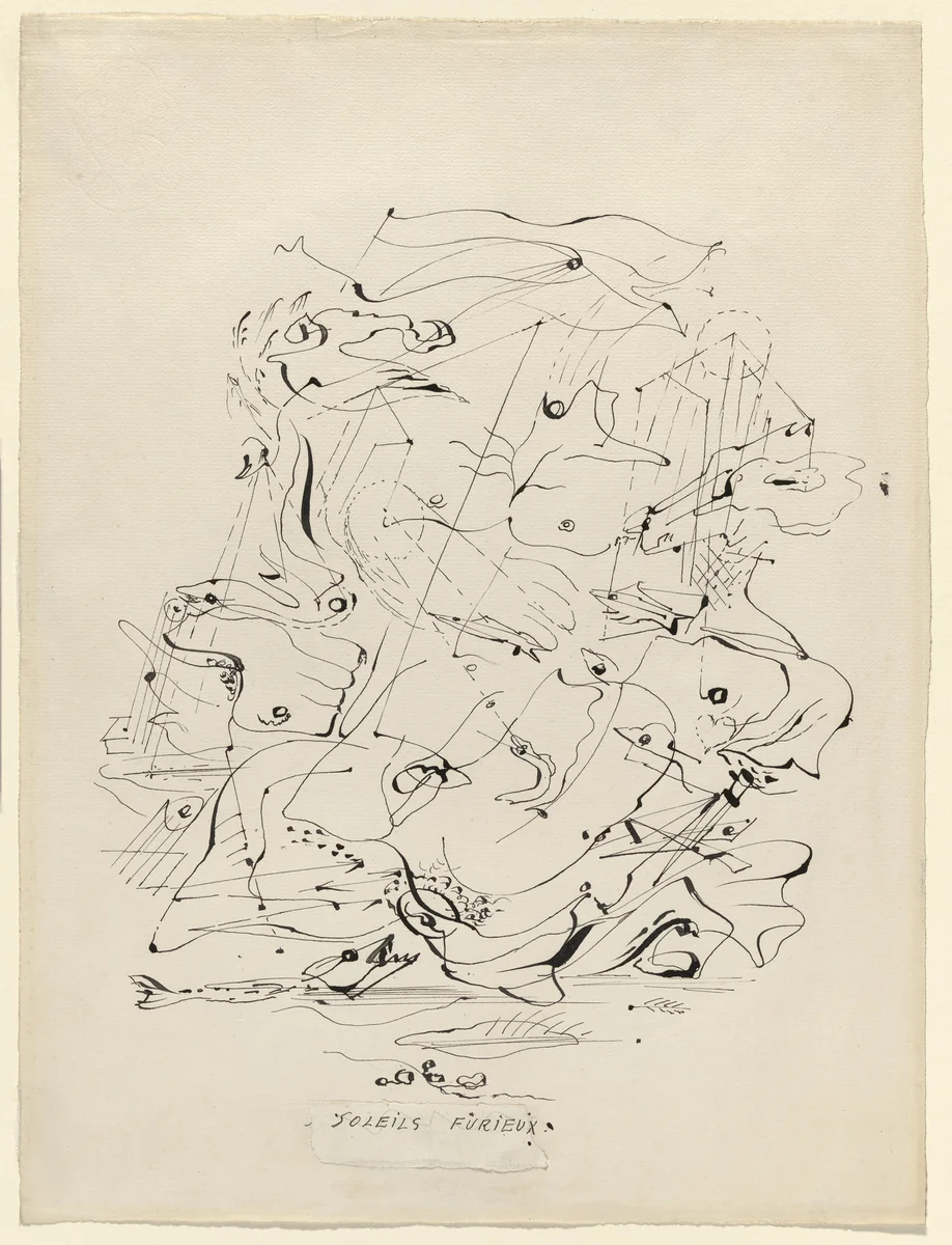 Furious Suns by André Masson, drawing, 1925