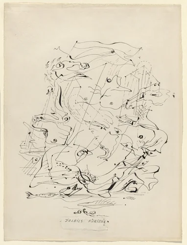 Furious Suns by André Masson, drawing, 1925