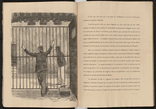 Plate (facing page 7) from Mazas by Maximilien Luce, illustrated book, 1894