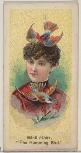 Irene Perry as "The Humming Bird," from the series Fancy Dress Ball Costumes (N73) for Duke brand cigarettes by W. Duke, Sons & Co., print, 1889