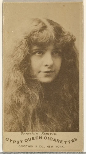 Frankie Kemle, from the Actors and Actresses series (N171) for Gypsy Queen Cigarettes by Goodwin & Company, photograph, 1886-1890