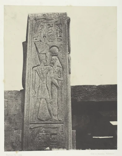Palais de Karnak, Pilier Devant le Sanctuaire de Granit; Thèbes, plate 39 from the album "Egypte, Nubie, Palestine et Syrie" (1852) by Maxime Du Camp, photograph, 1849-1851