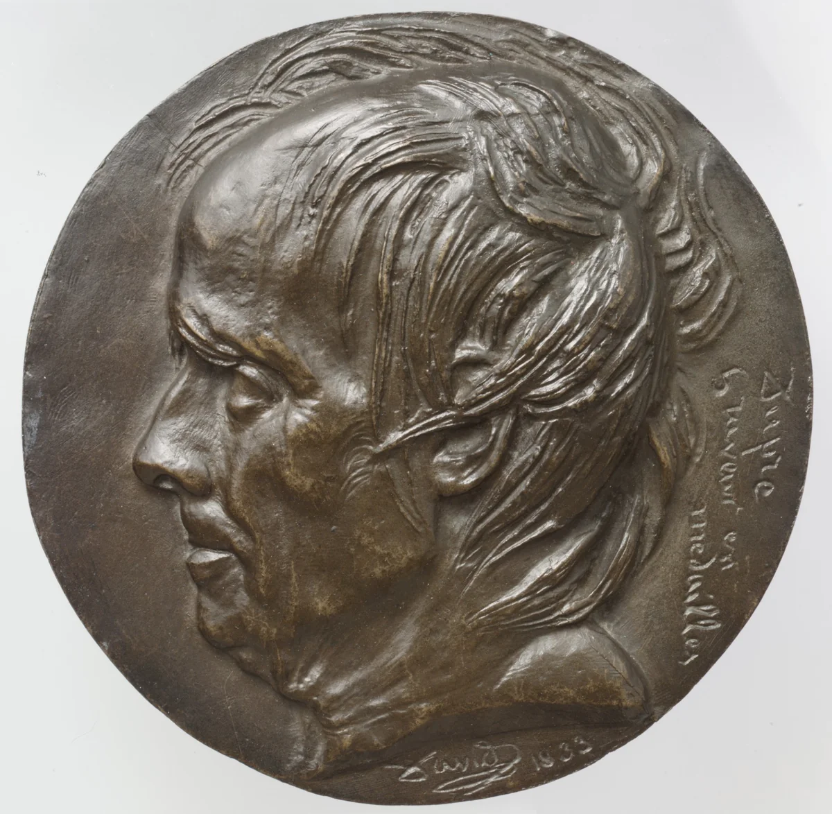 Augustin Dupré (1748–1833) by Pierre-Jean David d'Angers, metalwork, 1833-1844