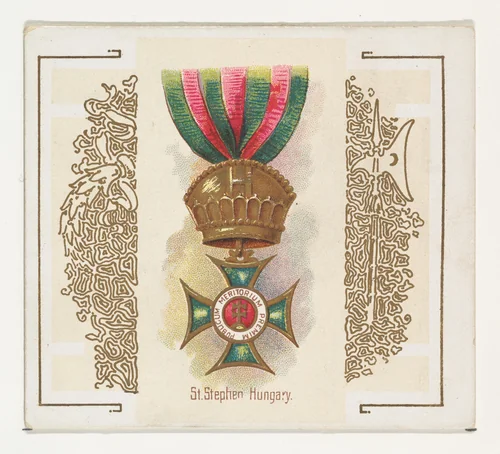 Saint Stephen, Hungary, from the World's Decorations series (N44) for Allen & Ginter Cigarettes by Allen & Ginter, print, 1890