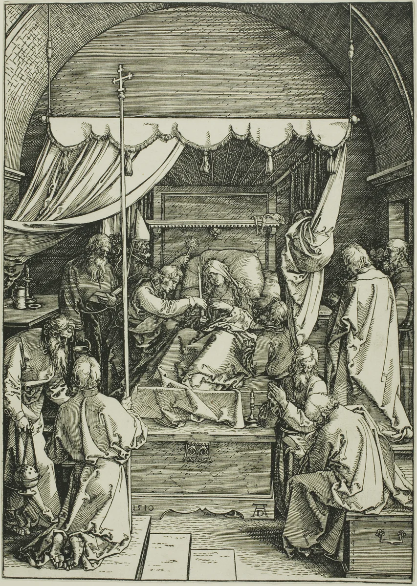 The Death of the Virgin, from The Life of the Virgin by Albrecht Dürer, print, 1510