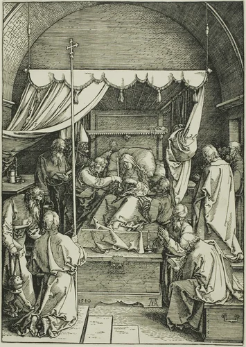 The Death of the Virgin, from The Life of the Virgin by Albrecht Dürer, print, 1510