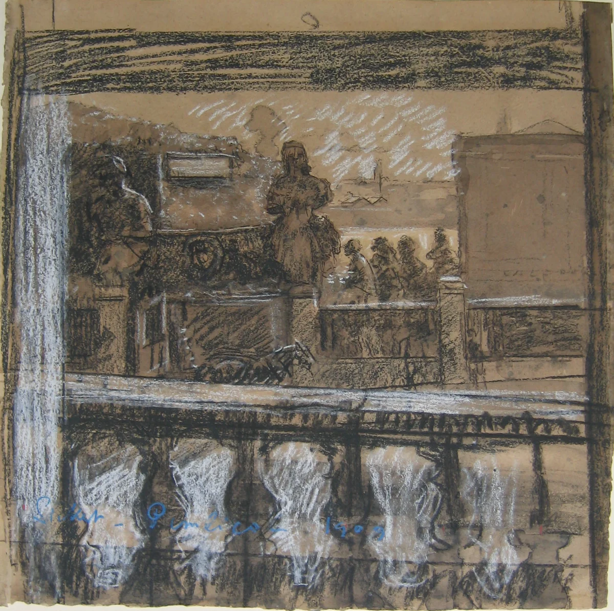 Pimlico by Walter Richard Sickert, drawing, 1909