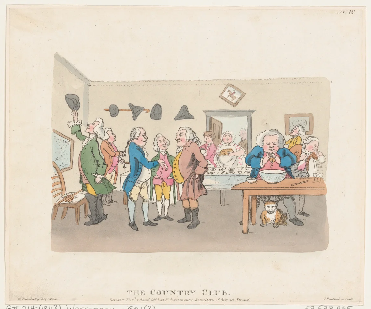 The Country Club by Thomas Rowlandson, print, 1803
