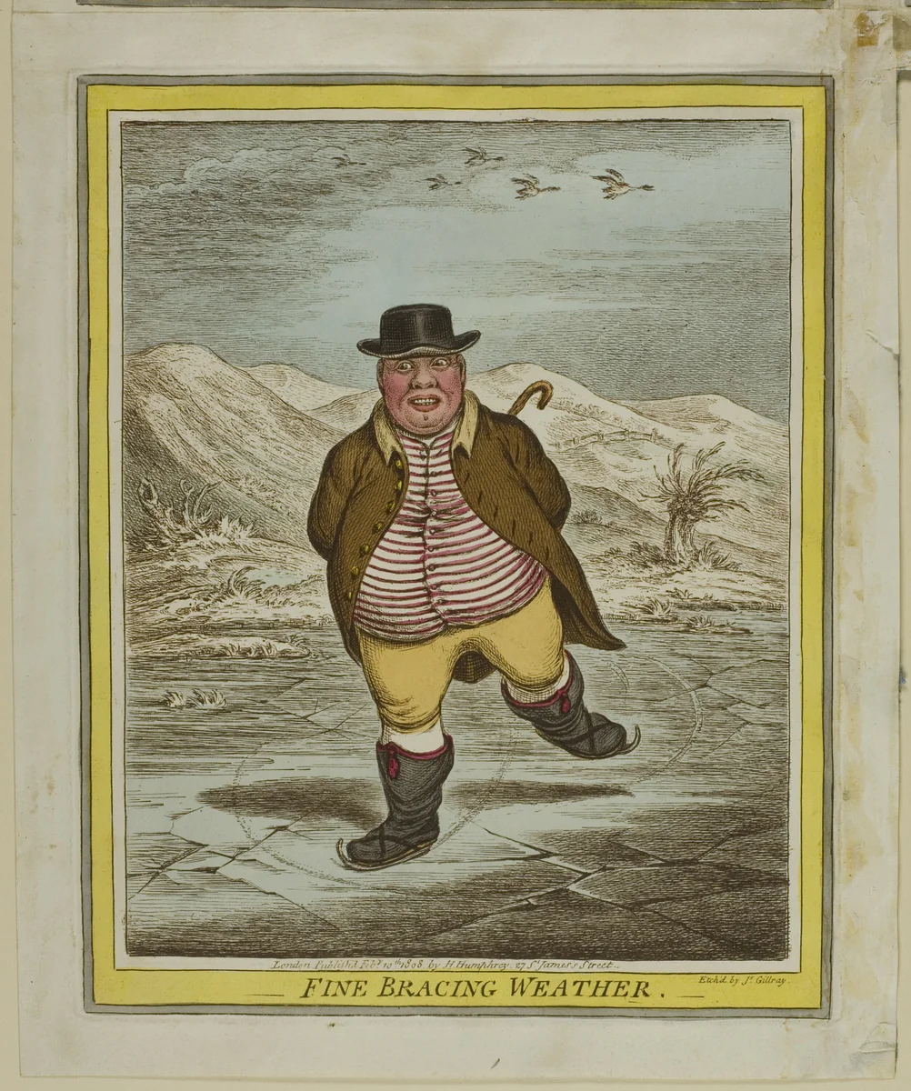 Fine Bracing Weather by James Gillray, print, 1808