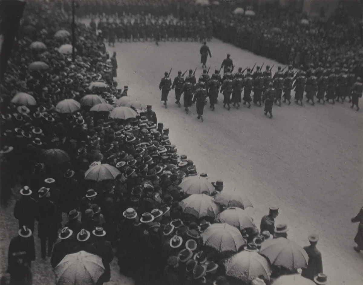 Military Parade, New York by Alfred Stieglitz, photograph, 1918-1919