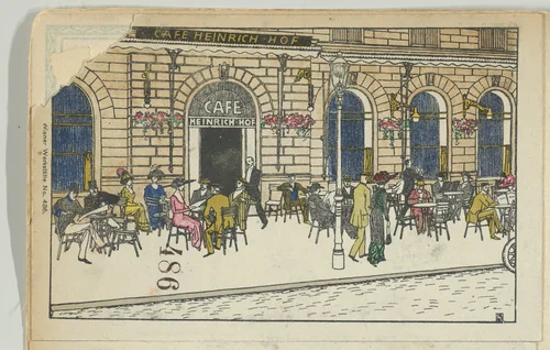 Café Heinrichhof by Moriz Jung, print, 1912