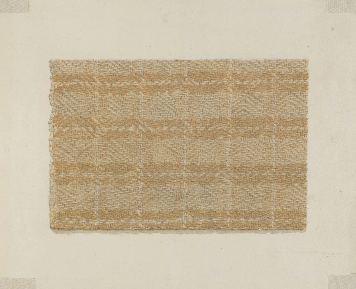 Shaker Bedspread by George Constantine, index of american design, 1935-1942