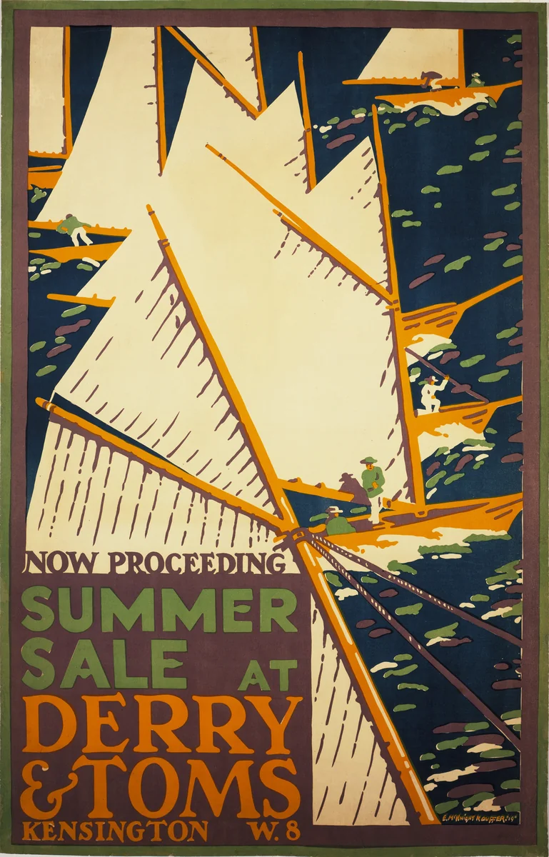 SUMMER SALE AT DERRY & TOMS by E. McKnight Kauffer, design, 1919