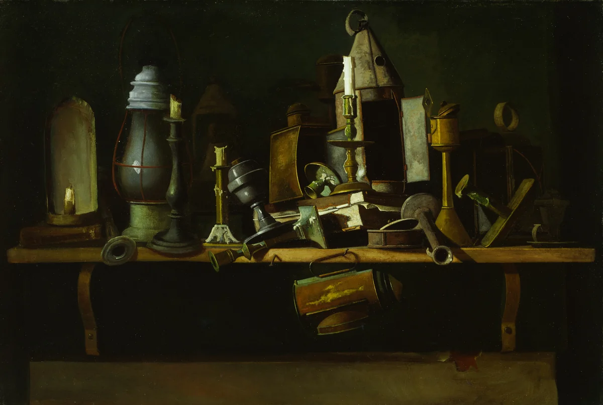 Lights of Other Days by John F. Peto, painting, 1906