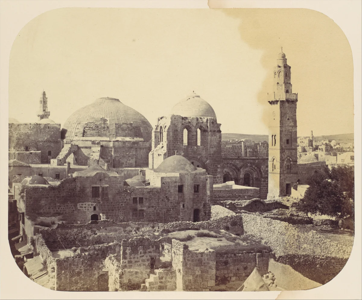 [Dome of the Holy Sepulchre, Jerusalem] by John Anthony, photograph, 1860-1869