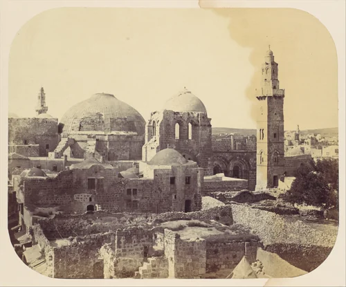 [Dome of the Holy Sepulchre, Jerusalem] by John Anthony, photograph, 1860-1869