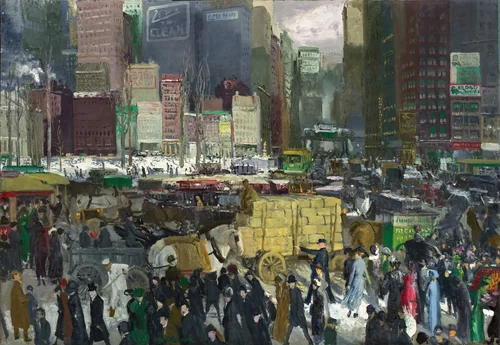 New York by George Bellows, painting, 1911