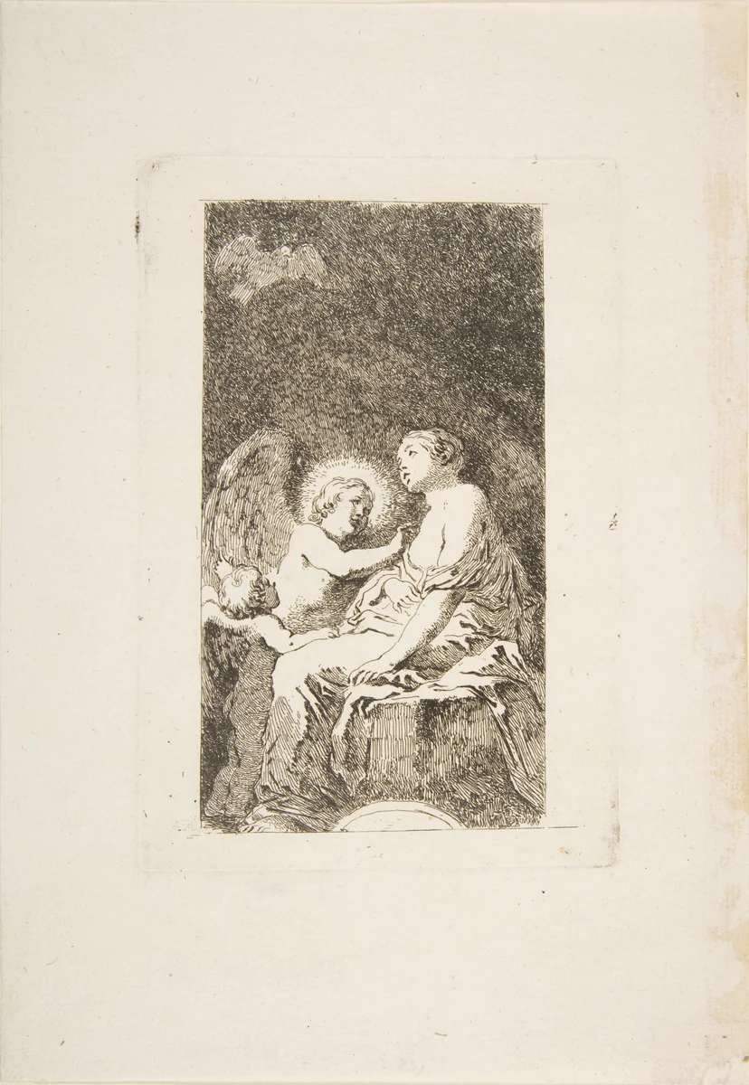 Saint Catherine of Alexandria by Jean Honoré Fragonard, print, 1759-1769