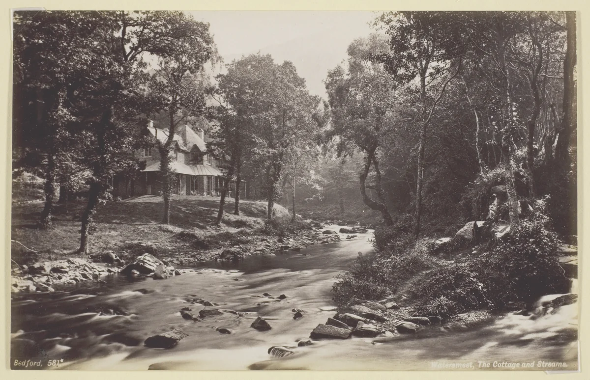 Watersmeet, The Cottage and Streams by Francis Bedford, photograph, 1860-1894