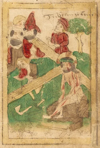 The Preparation for the Crucifixion by German 15th Century, print, 1470