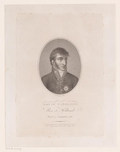 Portret van Lodewijk Napoleon Bonaparte by Ernst Thelott, print, 1806-1834