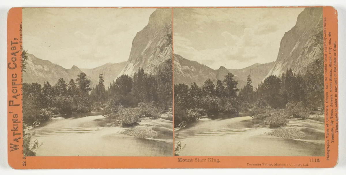 Mount Starr King, Yosemite Valley, Mariposa County, Cal., No. 1116 from the series "Watkins' Pacific Coast" by Carleton Watkins, photograph, 1861-1876
