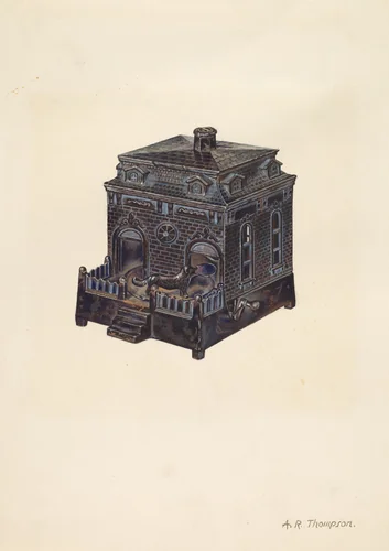 Toy Bank by Archie Thompson, index of american design, 1937