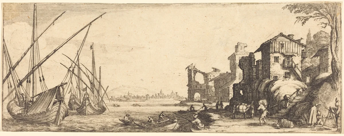 The Small Port by Jacques Callot, print, 1633-1635