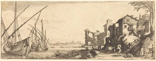 The Small Port by Jacques Callot, print, 1633-1635