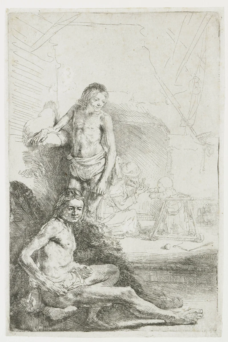 The Baby Walker by Rembrandt van Rijn, print, 1646