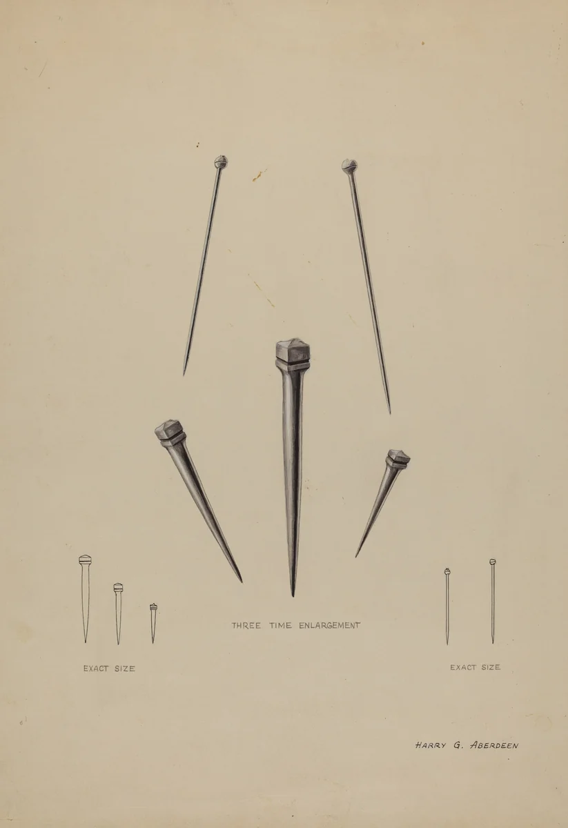 Nails and Pins by Harry Aberdeen, index of american design, 1937