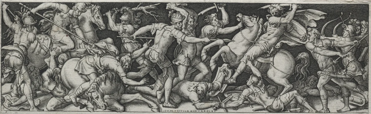 Combats and Triumphs by Etienne Delaune, print, 1560-1569