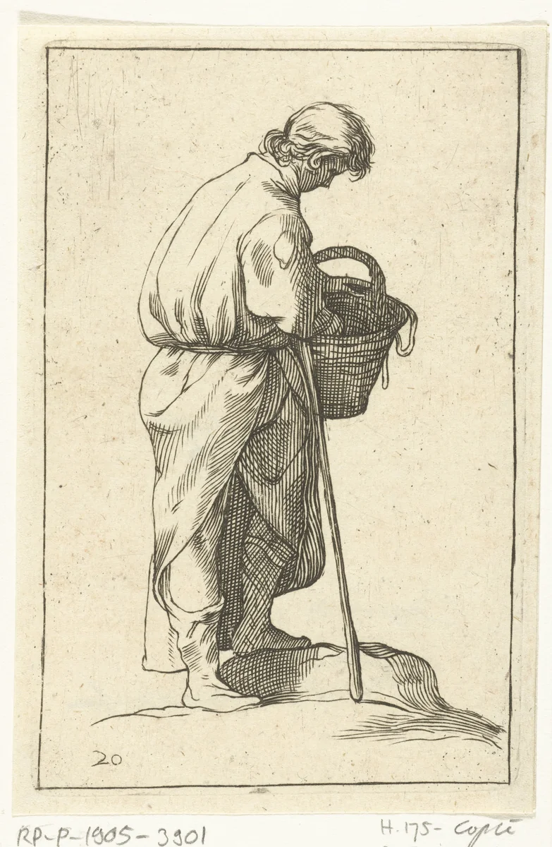 Jonge boer by anonymous, print, 1635-1669