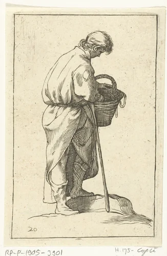 Jonge boer by anonymous, print, 1635-1669