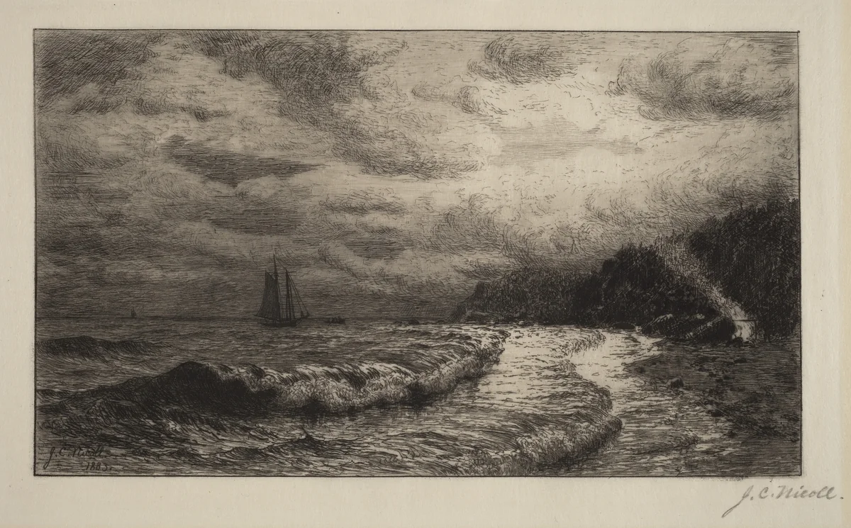 A Smuggler's Landing Place by James Craig Nicoll, print, 1883